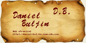 Daniel Buljin vizit kartica